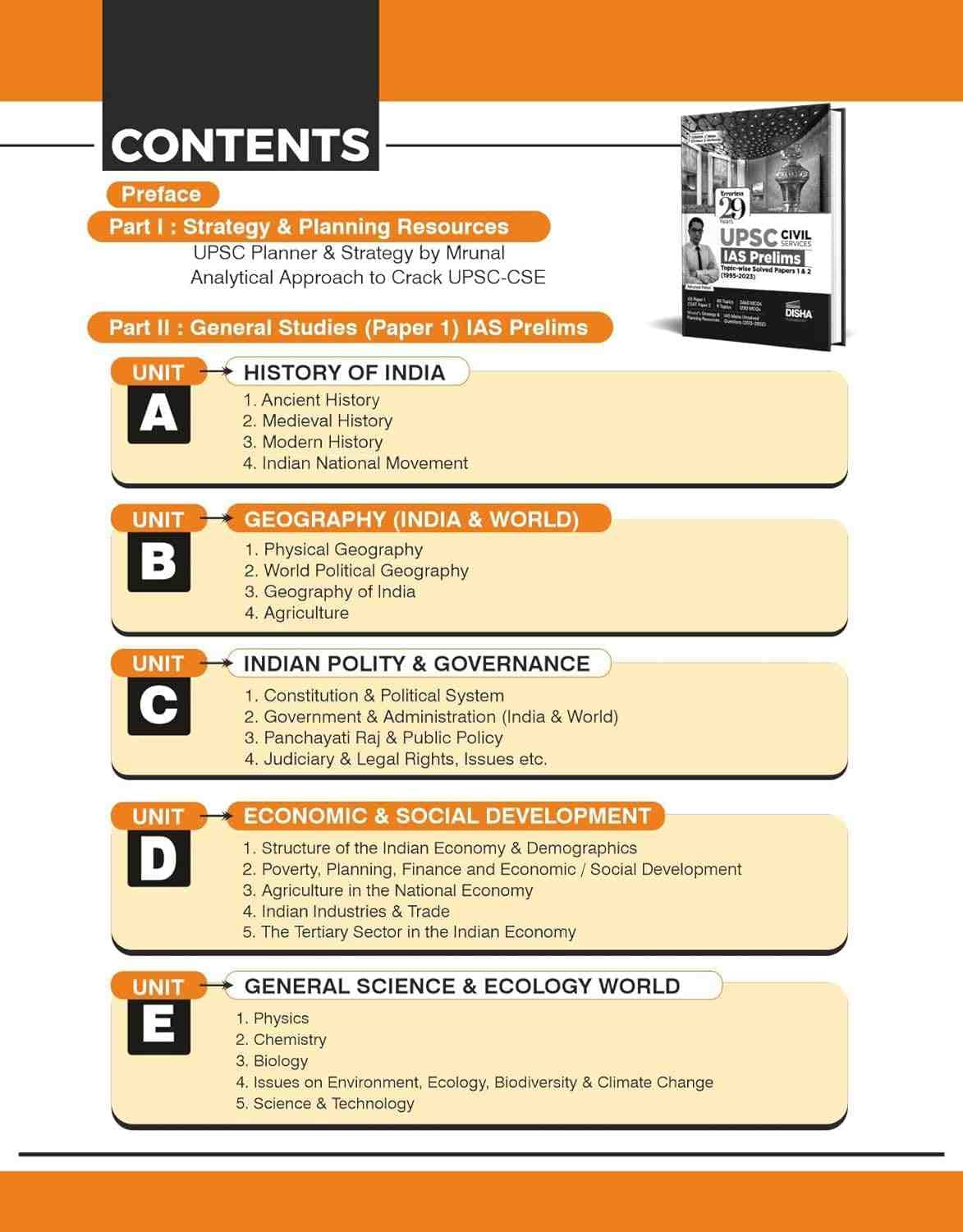 29 Previous Years Upsc Civil Services IAS Prelims Topic-Wise